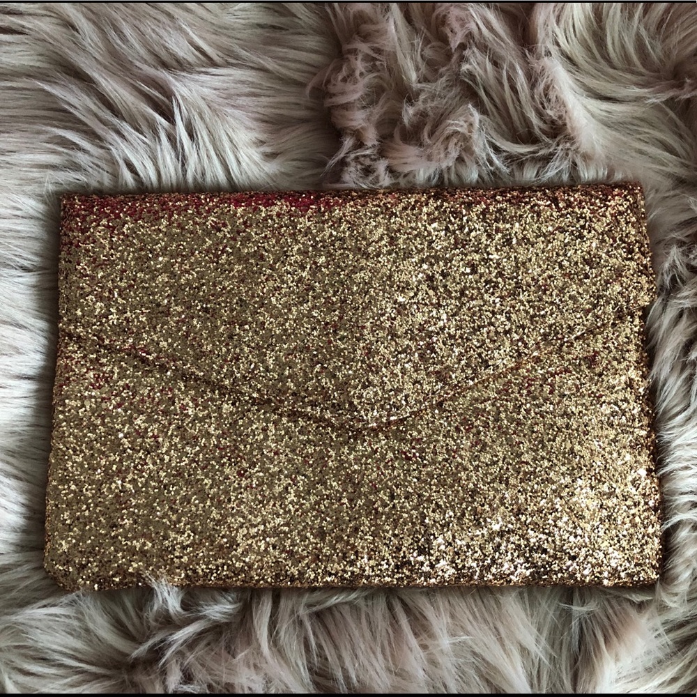 NEW Gold Glitter Clutch